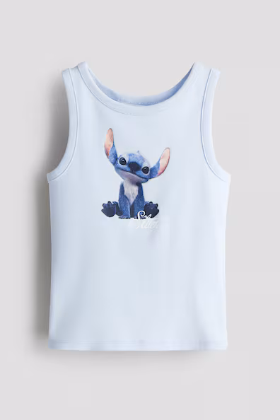 Топ без рукавов с принтом