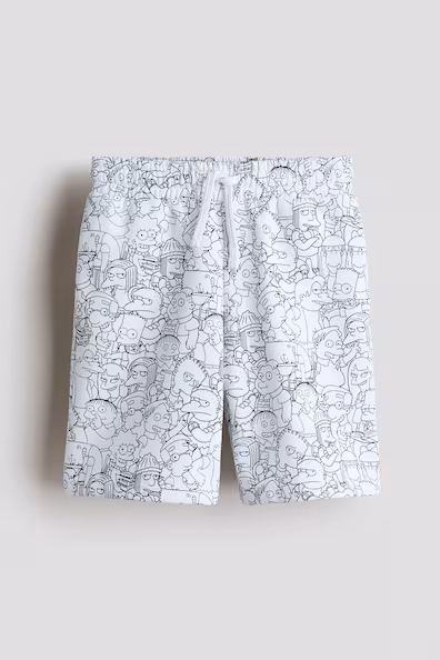 Шорты из трикотажа с принтом- Заказать в России