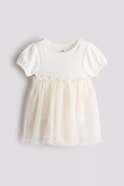 Платье с телом и юбкой из фатина