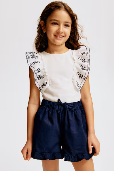 Шорты из смеси льна- Заказать в России