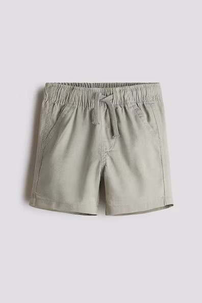 Шорты из смесовой ткани льна