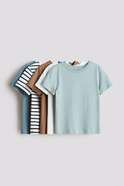 Набор из 5 футболок из хлопка- Заказать в России