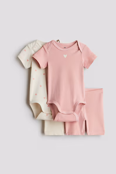 Набор из 4 предметов из хлопкового джерси- Заказать в России