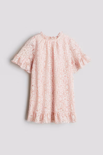 Платье из кружева с оборками- Заказать в России