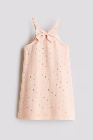 Платье из хлопкового плетения поинтель