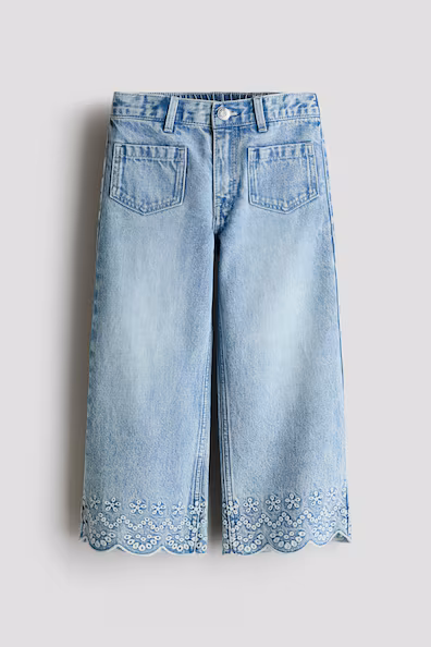 Джинсы широкие на запах- Заказать в России