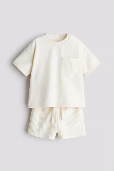 Комплект из 2 предметов в рубчике из футера- Заказать в России