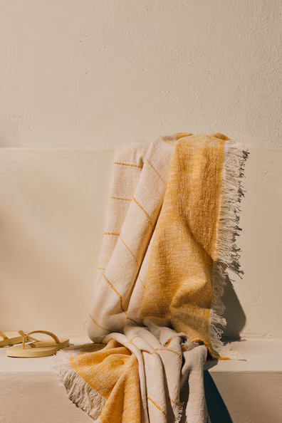 Плед из смесового льна