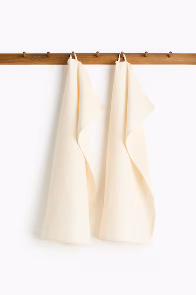 Набор из 2 кухонных полотенец с жаккардовым узором- Заказать в России