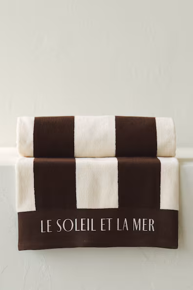 Пляжное полотенце в полоску из хлопка