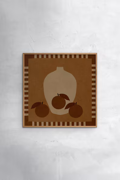 Shatha al dafai натюрморт с вазой и апельсинами ii