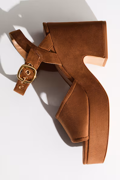 Сандалии-платформы на толстом каблуке- Заказать в России