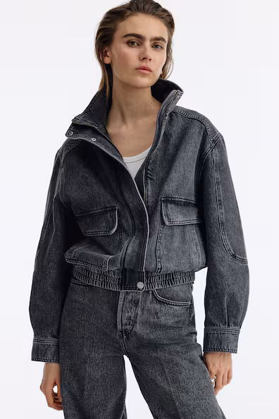 Оверсайз куртка из джинсовой ткани- Заказать в России
