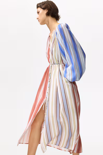 Платье свободного кроя с завязкой- Заказать в России