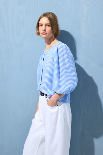 Топ из смесового льна- Заказать в России