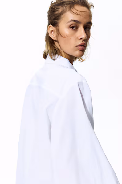 Рубашка из хлопка с кружевом