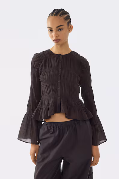 Блуза из хлопка с рюшами h&m- Заказать в России