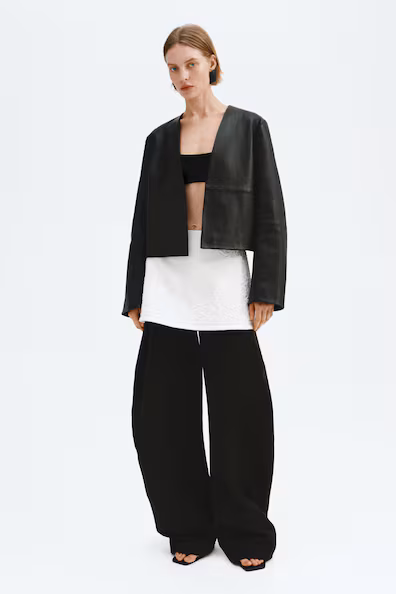 Мини-юбка из смесового льна- Заказать в России