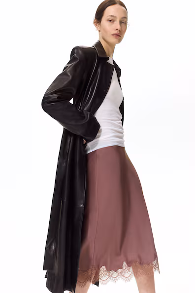 Юбка-слип с кружевом- Заказать в России