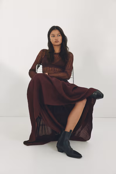 Юбка-трапеция из крепа- Заказать в России