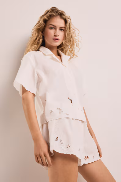 Пижама с английскими вышивками- Заказать в России