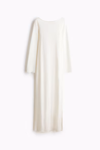 H&M Платье из тонкой вязаной ткани с вырезом лодочкой