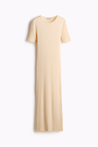 H&M Платье-футболка из рубчиковой ткани