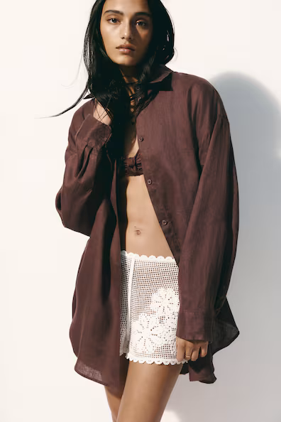 H&M Рубашка из льна для пляжа