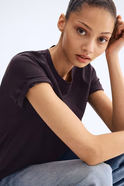 H&M Футболка из шелковистой смеси