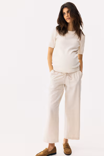 H&M MAMA льняные брюки