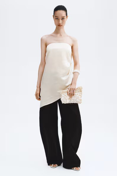 H&M Топ без бретелей из атласа