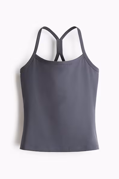 H&M Топ спортивный на тонких бретелях с технологией SOFTMOVE™