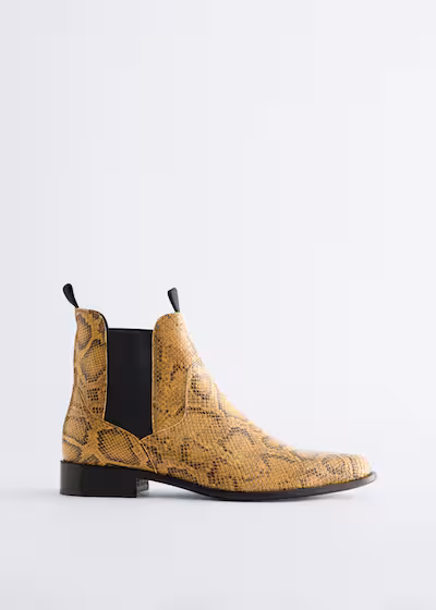 H&M Ботинки челси из кожи с узким носком