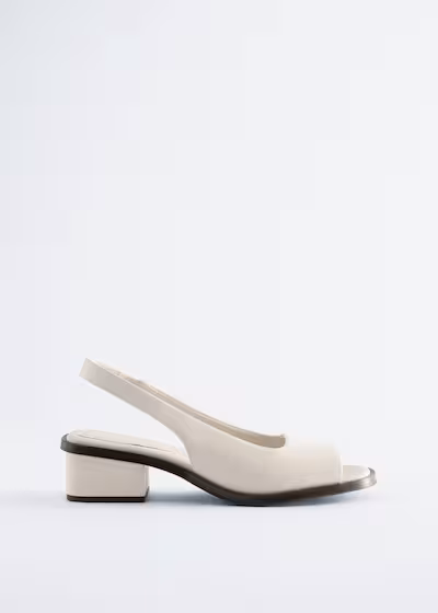 H&M Сандалии из мягкой гладкой кожи с ремешком на пяточной части