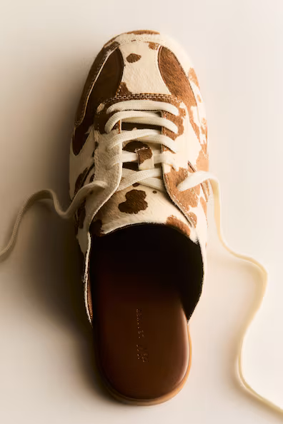 Мюли в стиле кроссовок из кожи- Заказать в России