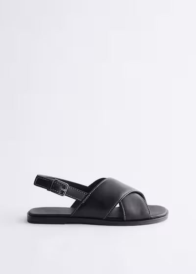 Сандалии из кожи на крестик- Заказать в России