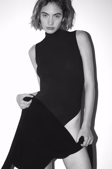 Боди с трусиками и драпировкой