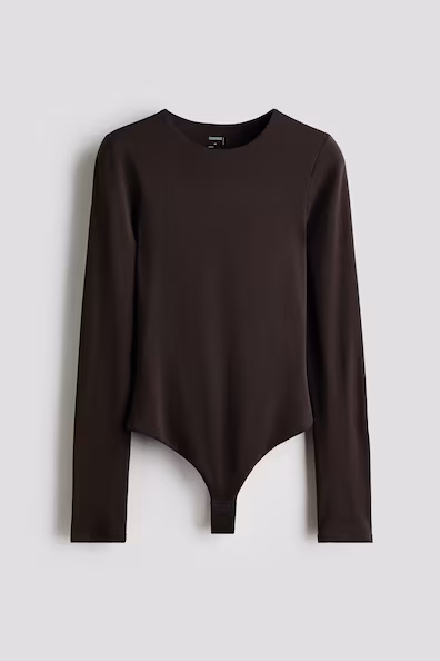 Боди на запах с длинными рукавами sculpting- Заказать в России