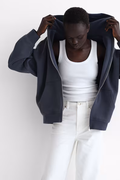 Повседневное пальто с капюшоном и молнией- Заказать в России