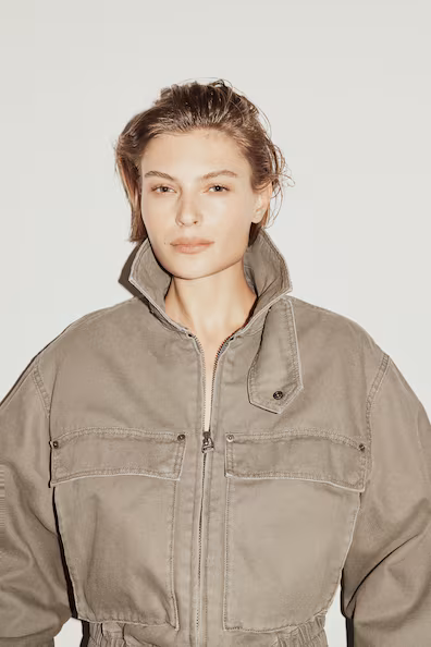 Пуховик из холста