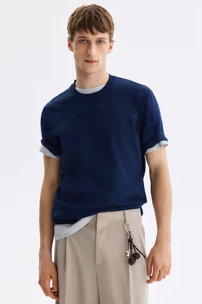 Футболка из мягкого трикотажа slim fit- Заказать в России