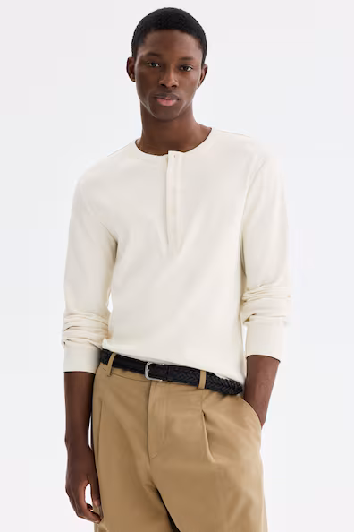 Вязаная свитер с пуговицами силуэта slim fit- Заказать в России