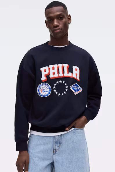 Свитшот с принтом oversized fit- Заказать в России