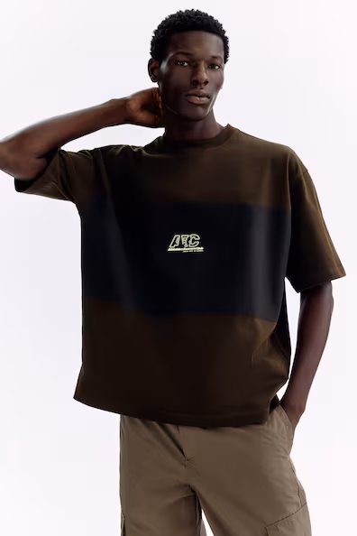 Футболка с принтом оверсайз- Заказать в России