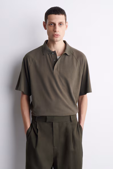 Поло в стиле комфорт из хлопка и льна- Заказать в России