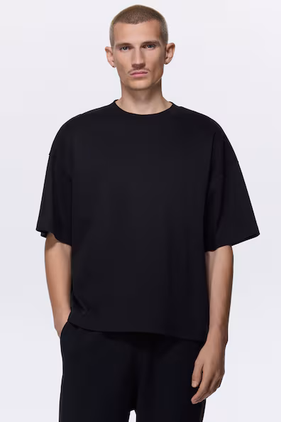 Футболка свободного кроя из интерлока oversized fit