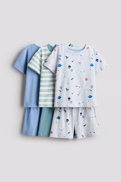 Набор из 3 хлопковых пижам- Заказать в России