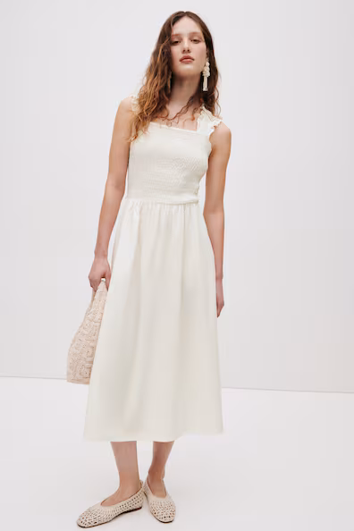 Платье из поплина с манжетами на резинке- Заказать в России