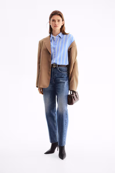 Oversize - рубашка из смеси льна- Заказать в России