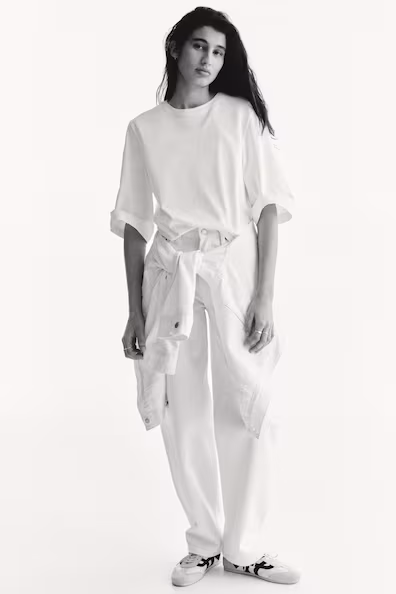 Футболка из хлопка свободного кроя